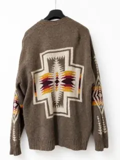 PENDLETON ネイティブ柄 ニットカーディガン ブラウンのサムネイル