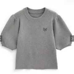 GRL エンブレム刺繍パフスリーブニットトップス[k9358e]