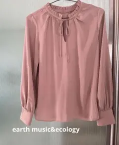 earth music&ecology2wayスタンドフリルブラウス リボン