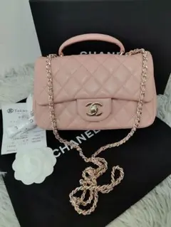 CHANEL マトラッセトップハンドルミニチェーンショルハンドバッグ ★即日発送