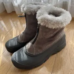 SOREL ファー付きスノーブーツ グレー/ブラウン