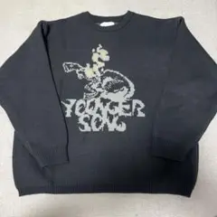 Younger Song ダークグレー ニット