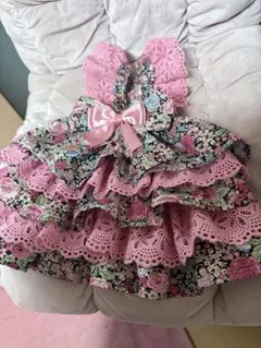 mabumitu 様専用スカラップコットンレース♡ 犬服ハンドメイドワンピース
