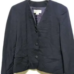 Liz Claiborne【8】ノーカラージャケット ネイビー