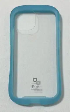 iFace iPhone13 miniケースクリア 強化ガラス (クリアブルー)