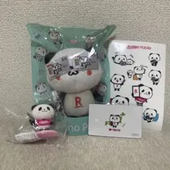 楽天 お買いものパンダ ぬいぐるみ フィギュア ステッカーセットのサムネイル