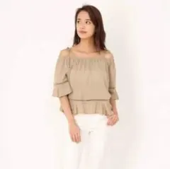 【新品】DURAS 肩リボンオフショルトップスのサムネイル