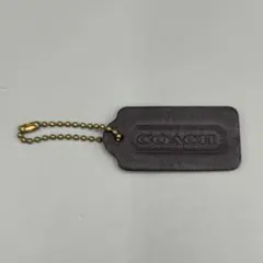 OLD COACH leather hangtag charm Brown
