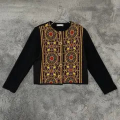 希少 美品【イブサンローラン】ウールジャケット（M）黒 金ボタン 福助のサムネイル