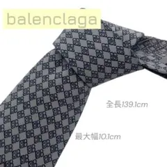 BALENCIAGA ネクタイ グレー BBロゴ 総柄のサムネイル