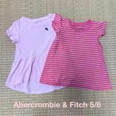 アバクロ キッズ Tシャツ 2枚セット ピンク 5/6 (110-120cm)のサムネイル