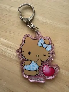 ハローキティ アクリルキーホルダー　日焼けGAL