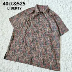 【40ct&525 】LIBERTY メンズ ペイズリー柄 半袖シャツ 綿のサムネイル