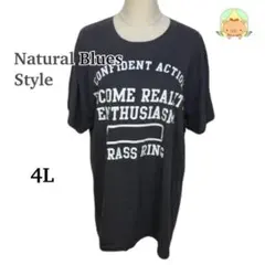 Natural Blues Style プリントTシャツ 4L 大きいサイズ