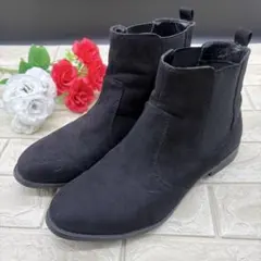 ❤️良品❤️ H&M サイドゴアブーツ　スエード　ブラック　黒