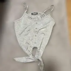 ANAP グレー タンクトップ ボタン付き