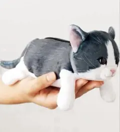ハチワレ白黒 YOU+MORE!　夢のもちふわ触感 もっちり子猫ポーチのサムネイル