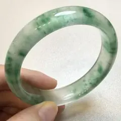 高品質 ヒスイバングル 翡翠腕輪 内径約64.5mm - メルカリ