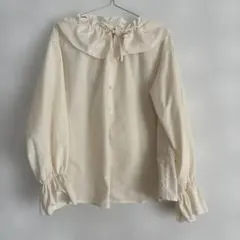 フリル襟ブラウス サマンサモスモス キナリ 春服