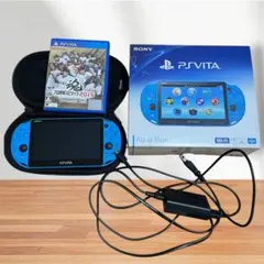 【美品】SONY PS Vita アクアブルー ソフト 充電器 ケース付