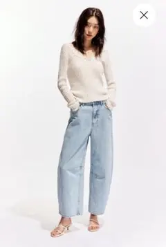 H&M　バレルレッグデニム　サイズ36のサムネイル