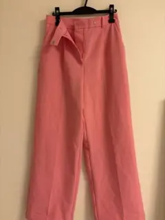 ZARA ピンク ワイドレッグパンツ M