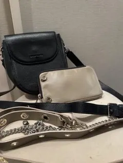 【超得】バンドリヤー　セット売りまとめ売りブラック ベージュ　ポーチ　ショルダー