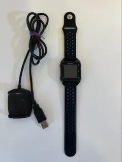 GPSナビウオッチ ブラック 充電ケーブル付き