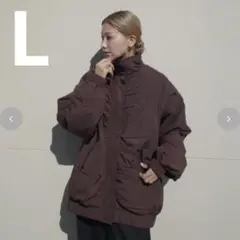 しまむら hideka 止水ジップ使いブルゾン L ブラウン　コラボ