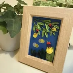 つまみ細工　ちりめん細工　蛍　七夕　初夏　壁掛け　インテリア　季節の風物詩