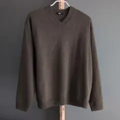 ユニクロc リラックスVネックセーター　Lサイズ　オリーブ UNIQLO