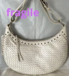 【未使用品】fragile フラジール　 編み込みレザー ショルダーバッグ