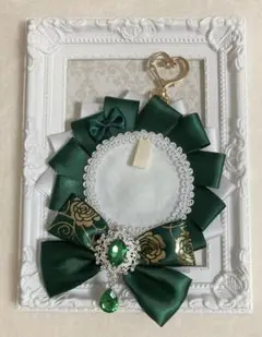 【ハンドメイド】ロゼット　痛ロゼット　緑　シンプル