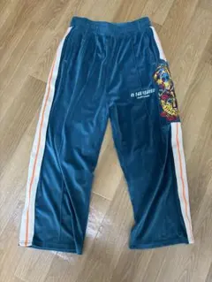 チュウカタベタイ　タイガートラックパンツ ベロアパンツ