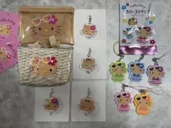 サンリオ　ハローキティ　日焼けキティ　ラバーストラップ　ポーチ　チャーム