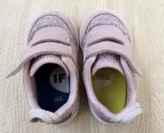 イフミー　ピンク花柄スニーカー 13.5cm