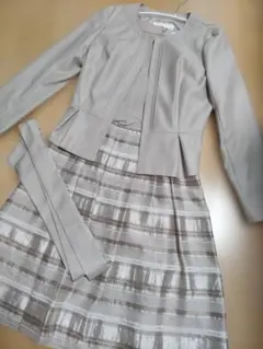 NATURALBEAUTY　スーツ(ノーカラージャケット　ワンピース)