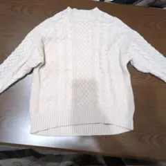 anySiS☆ベージュ ケーブル編み ニットセーター 長袖