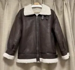 【美品】SpRay アスプレイボンバージャケット ムートンコートボアブラウンM