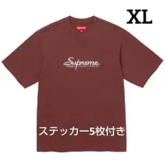 【ステッカー5枚付き】 Supreme contact s/s top 茶/XL