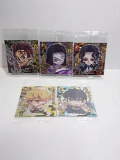 5枚セット【新品未開封】鬼滅の刃シール12弾 炭治郎＆善逸＆伊之助＆耀哉＆無惨