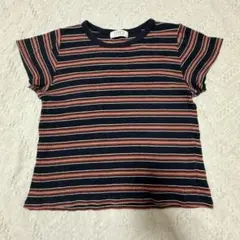 LOWRYS FARMストライプ 半袖 ニットトップス Mサイズ レディース