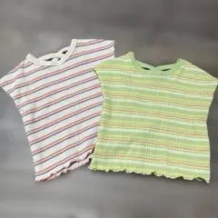 BREEZEキッズ ボーダー柄 Tシャツ 2枚セットのサムネイル