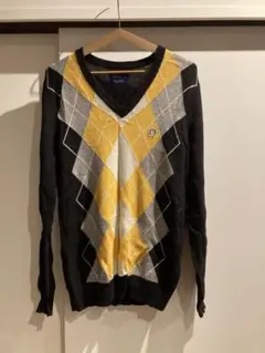 FRED PERRY アーガイルセーター Mサイズ