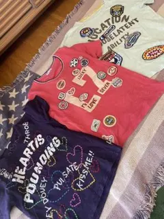 rough ラフ　ワッペン　刺繍　Tシャツ　３枚セット　ママサイズのサムネイル