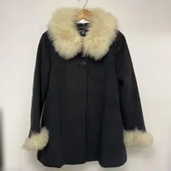 美品✨CECIL McBEE ダークグレー ピーコート フォックス取り外し可