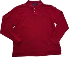 ポロラルフローレン 赤 長袖ポロシャツ 新品