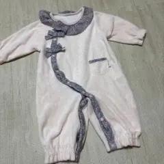 プティマイン　花柄2wayロンパース　ピンク 新生児 50 60 70cm