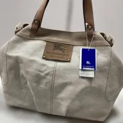 美品 入手困難バーバリーブルーレーベル トートバッグ A4可 肩掛け キャンバス