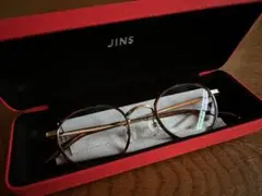ち*ー様 JINS メタルラウンド眼鏡 ブラウン/ゴールド